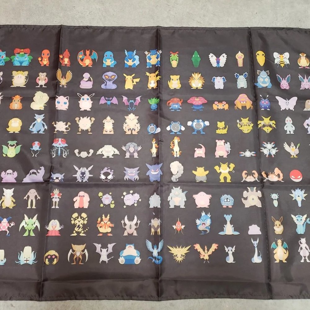 All Gen 1 Pokemon 151 Custom Wall Flag Banner Tapestry 2 x 3 Ft